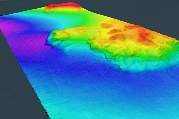 Sidescan Sonar Bathymetry data showing ocean floor