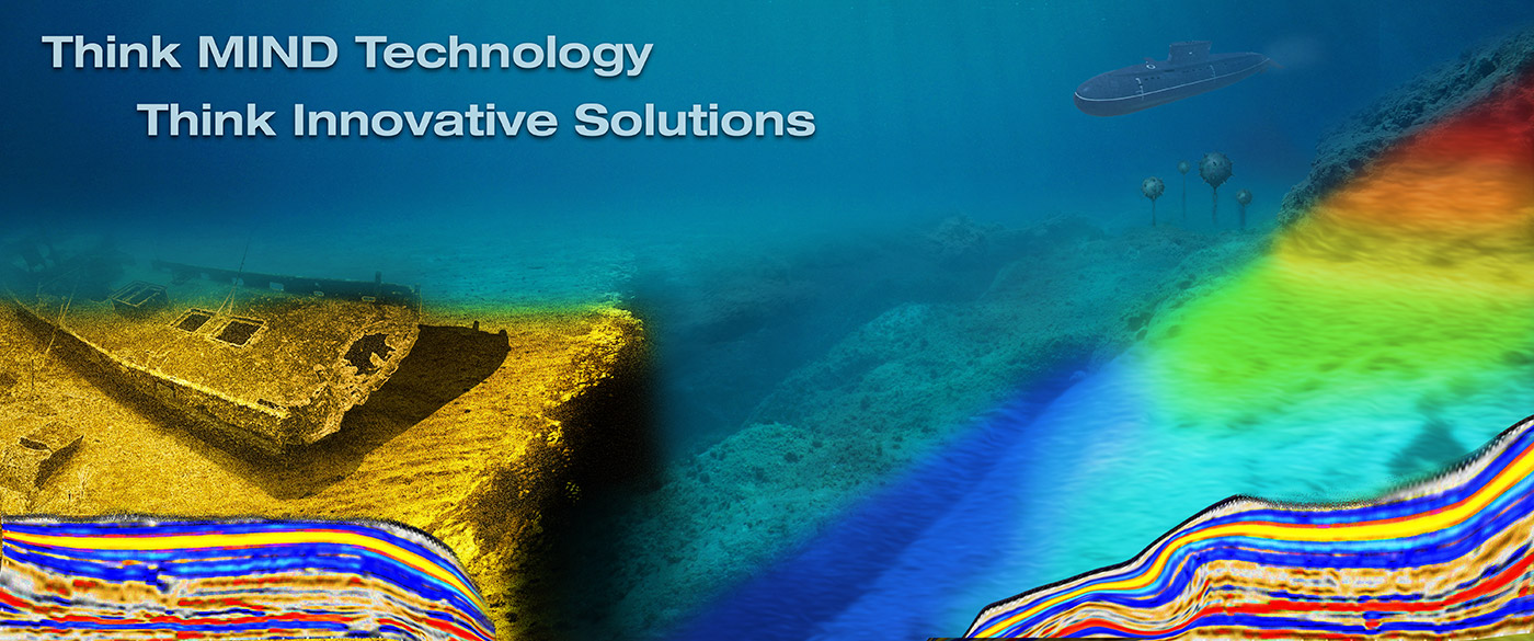 Hompage graphic for MIND Technology showing ocean floor and technology